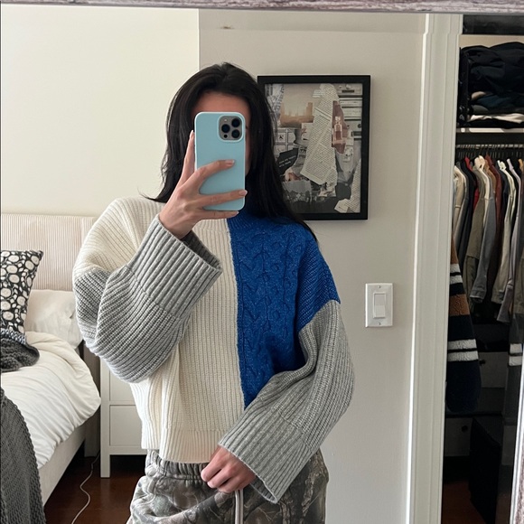 Express Color Block Sweater - Picture 1 of 9
